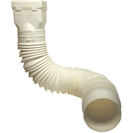 Spectra Pro Select Spectra Metal 55 in. H X 3 in. W X 4 in. L White Plastic Downspout Extension GRNDSPTW